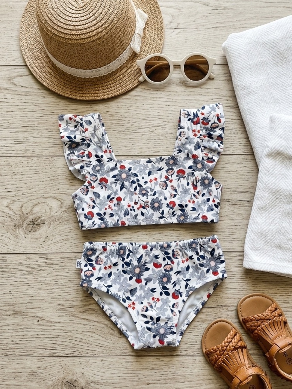 Modern Moments Gerber Floral Ruffle Swimsuit 12M